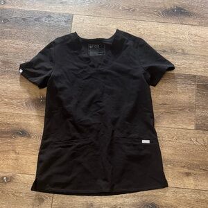 Figs black scrub top XS